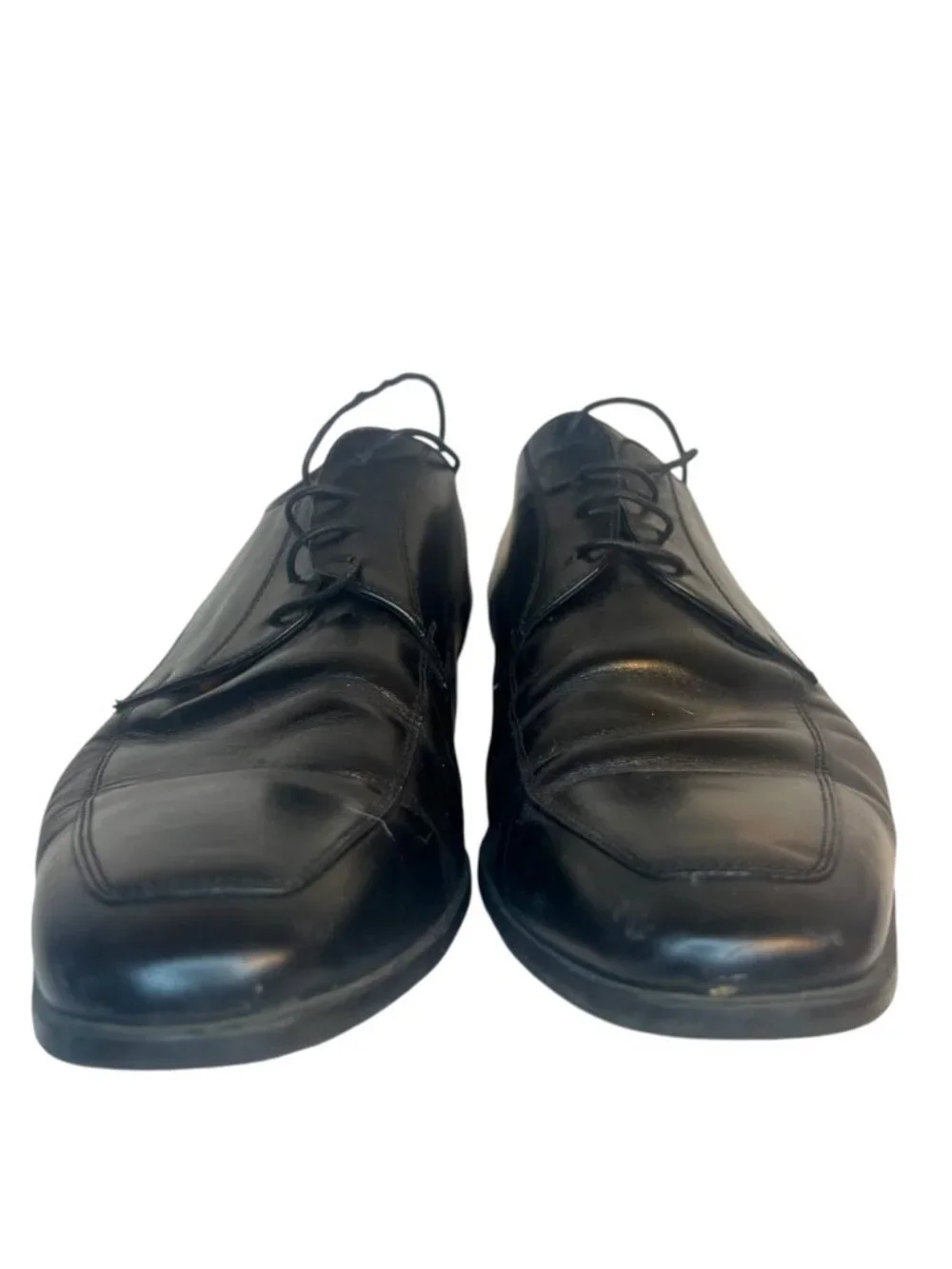 $700 Santoni Italian Leather Dress Shoes 8.5 Prichard Apron Toe Derby Oxford